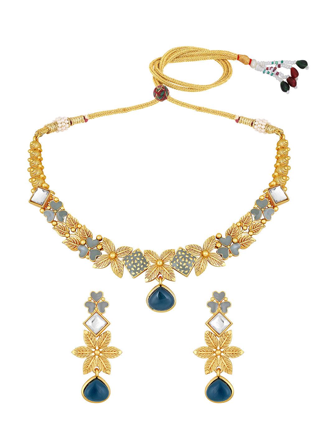 Meenakari Elegance Choker Set - ASMITTA Jewellery