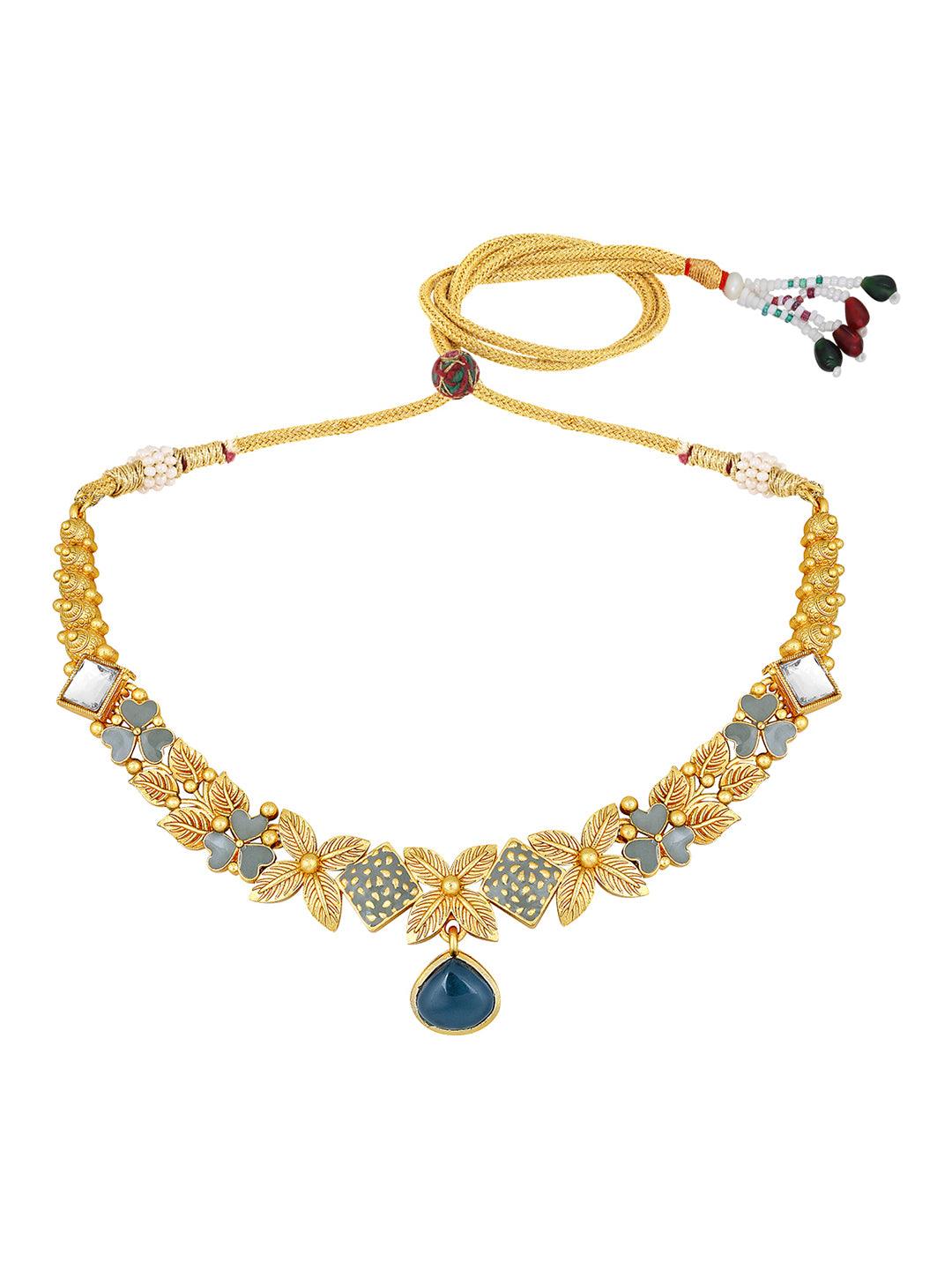 Meenakari Elegance Choker Set - ASMITTA Jewellery