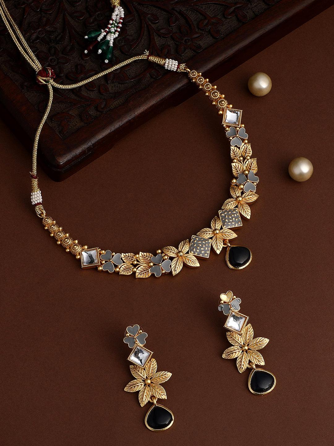 Meenakari Elegance Choker Set - ASMITTA Jewellery