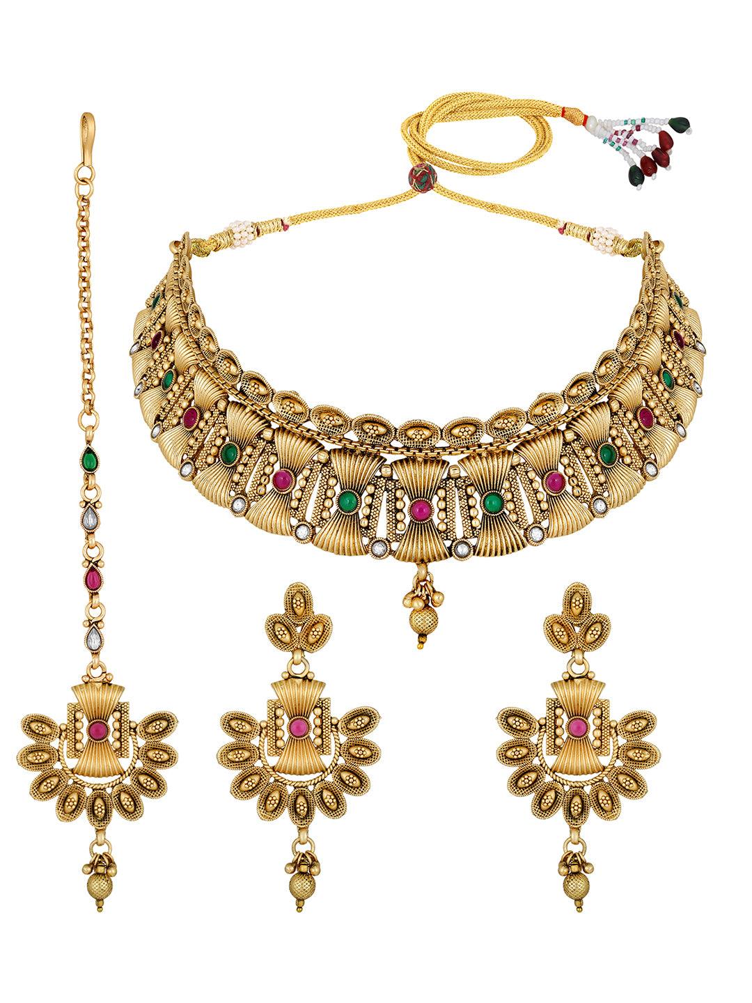 Regal Elegance Choker Set - ASMITTA Jewellery
