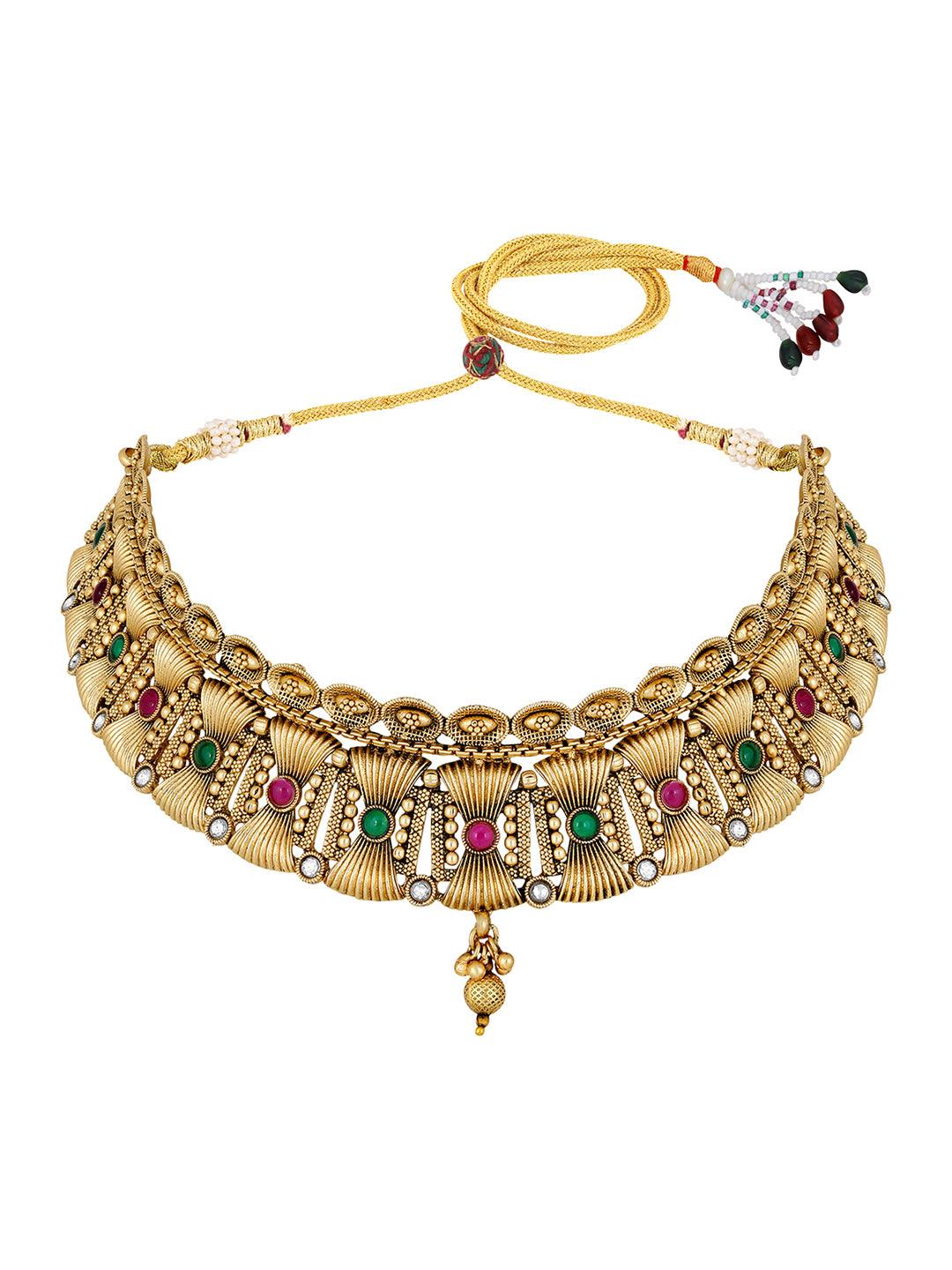 Regal Elegance Choker Set - ASMITTA Jewellery