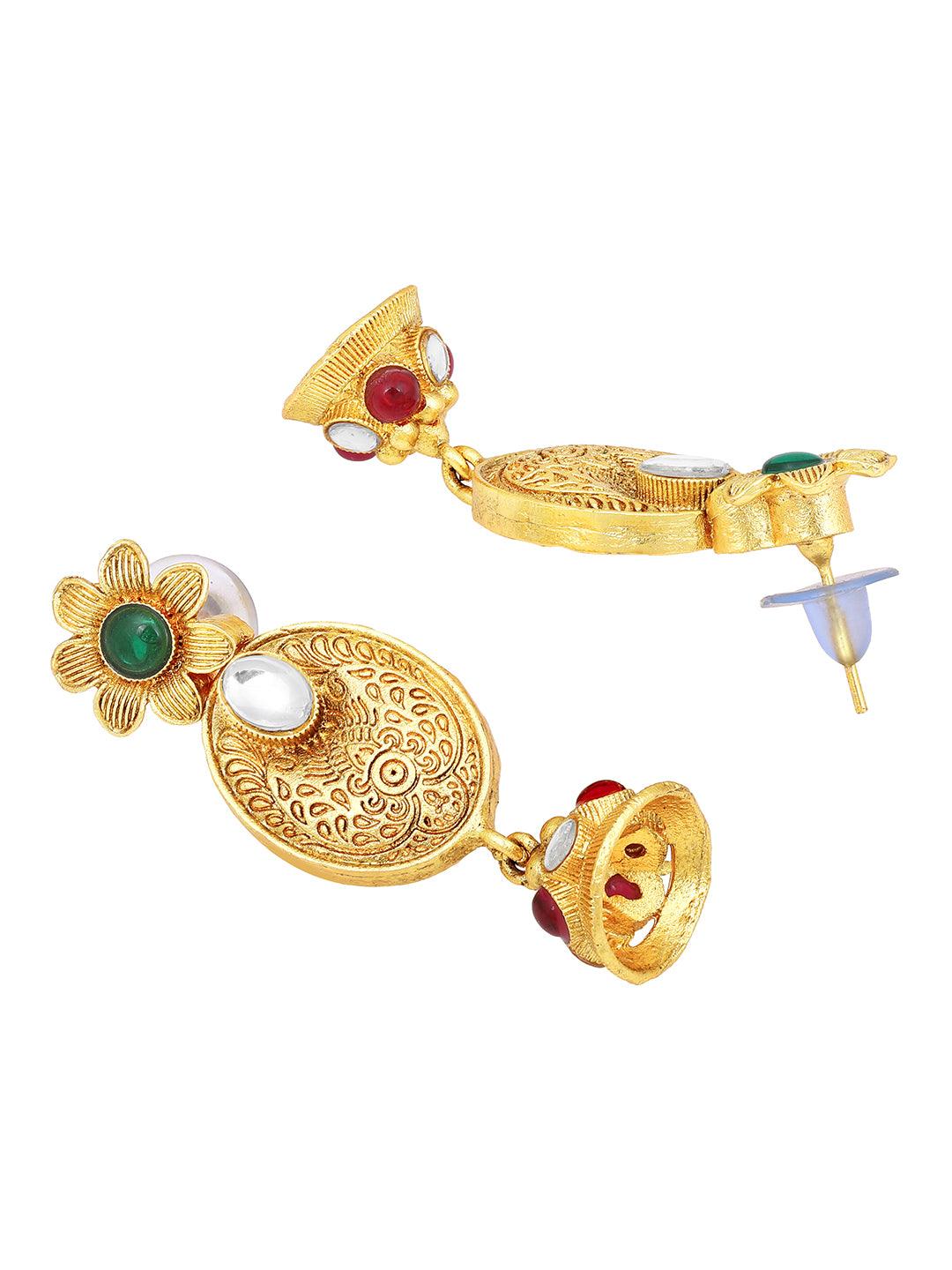 Gold Plated Artificial Stone Studded - ASMITTA Jewellery