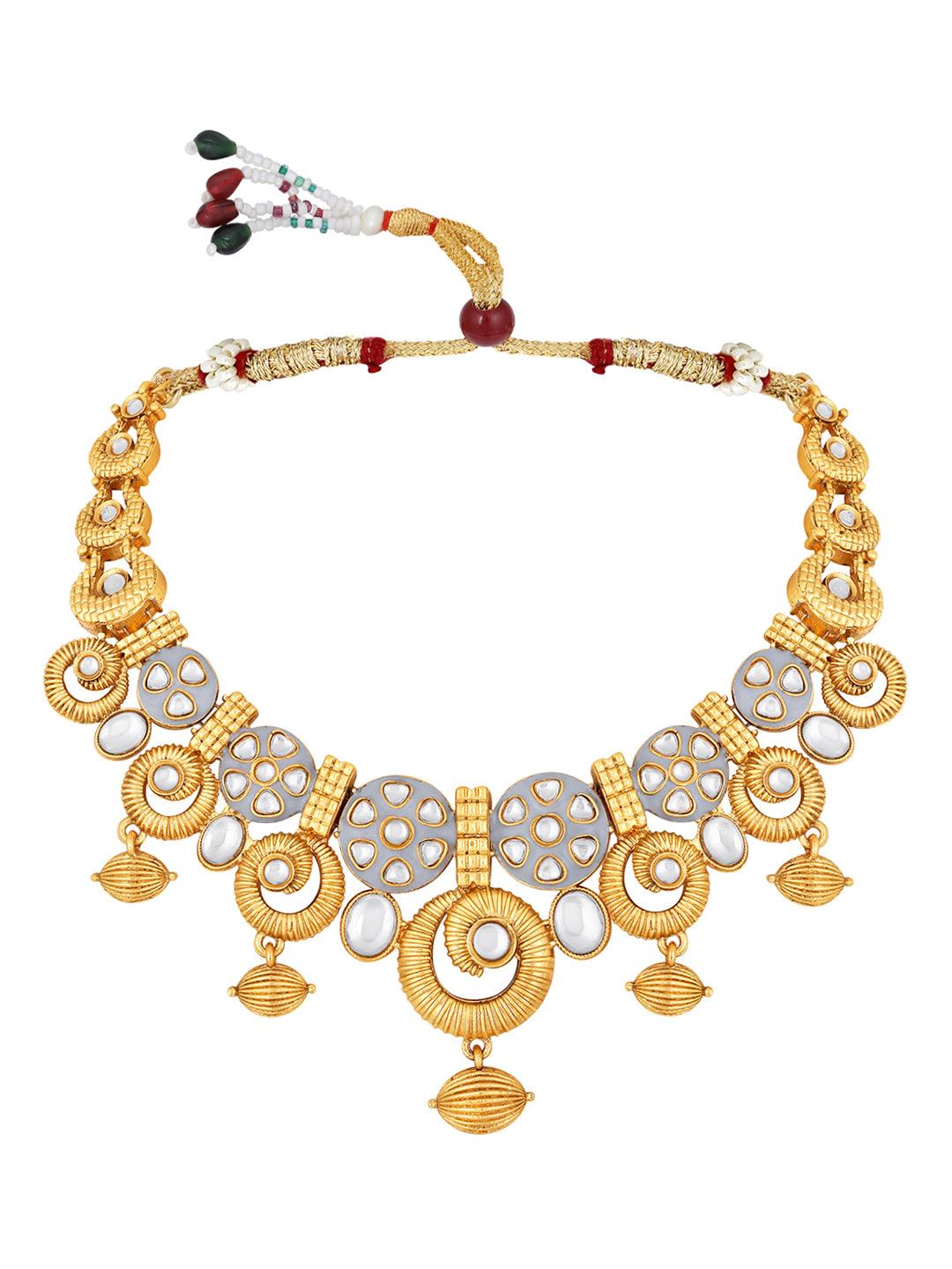 Regal Meenakari Choker Set - ASMITTA Jewellery