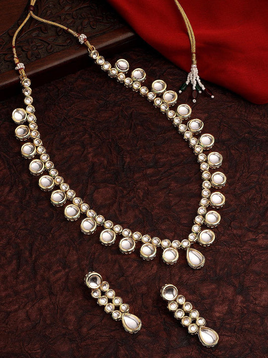 Kundan Elegance Long Set - ASMITTA Jewellery
