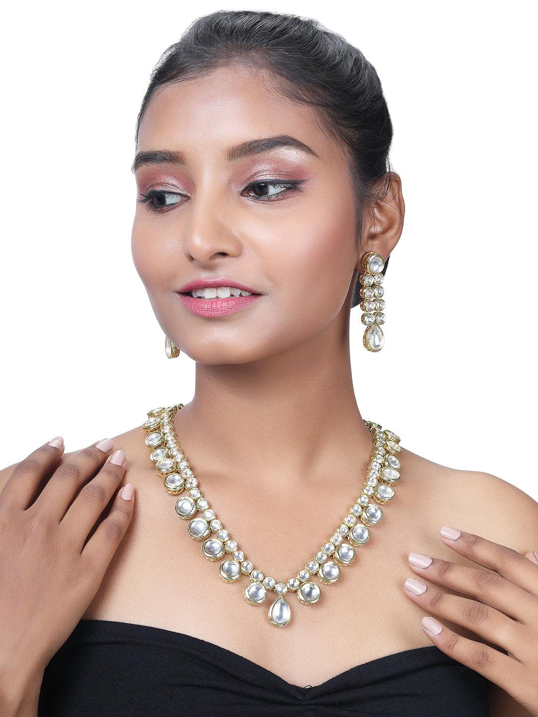 Kundan Elegance Long Set - ASMITTA Jewellery