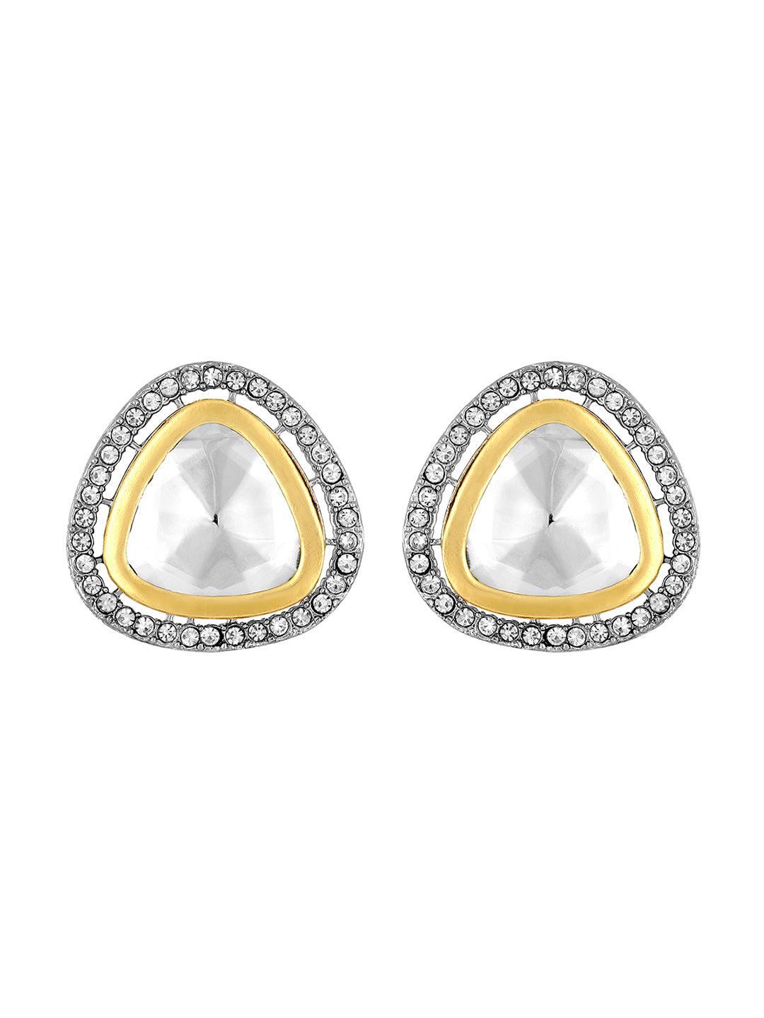 Chic Dual-Tone Pearl Indowestern Choker Set - ASMITTA Jewellery