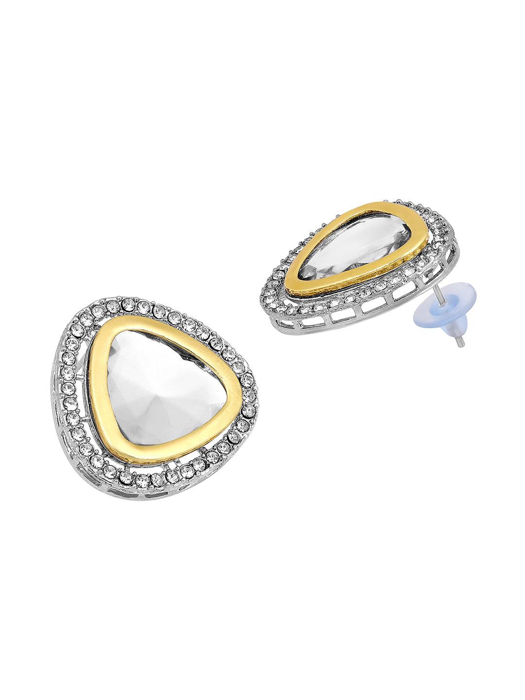 Chic Dual-Tone Pearl Indowestern Choker Set - ASMITTA Jewellery