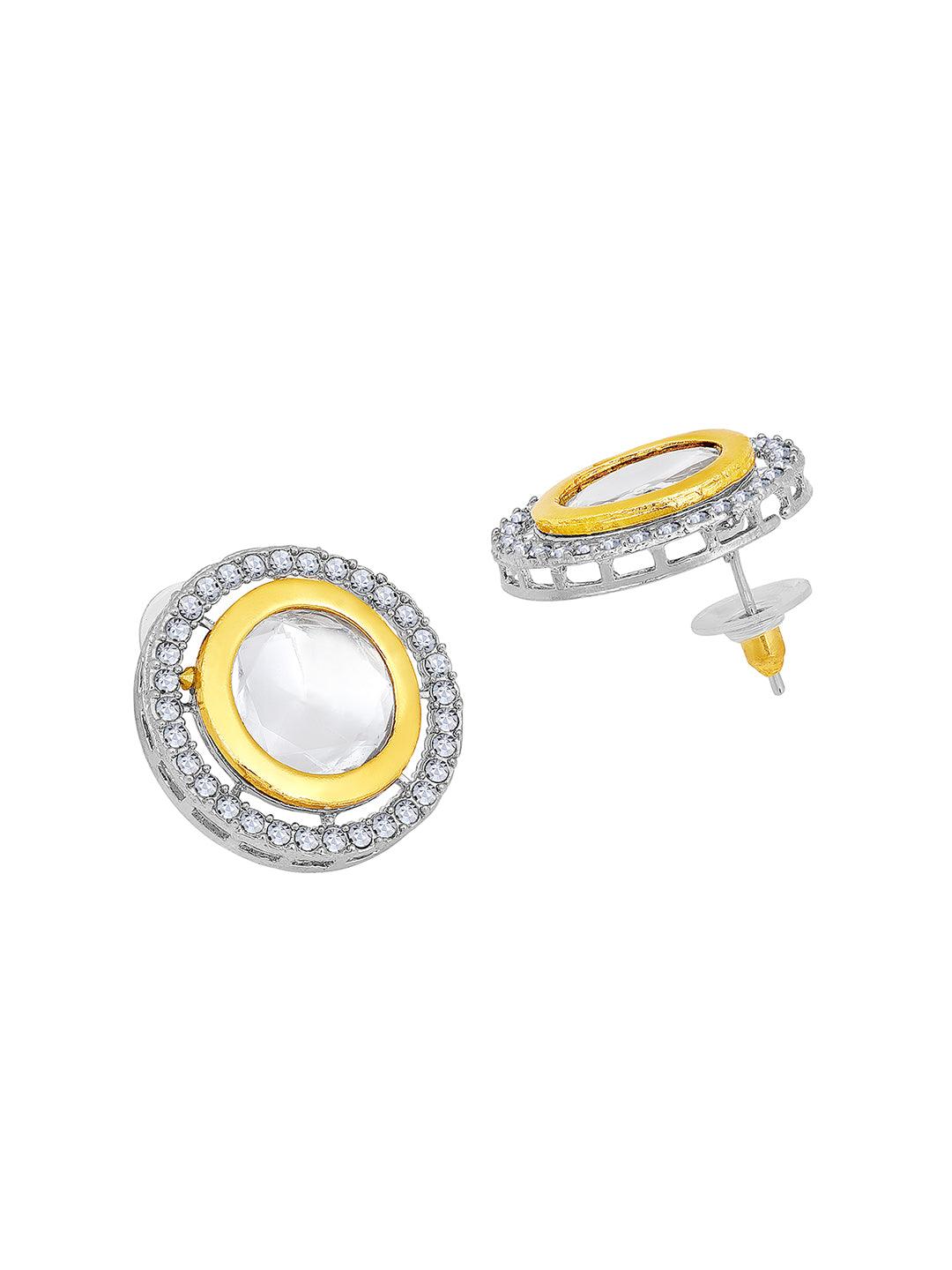 Chic Harmony: Two-Tone Pearl Indowestern Choker Set - ASMITTA Jewellery