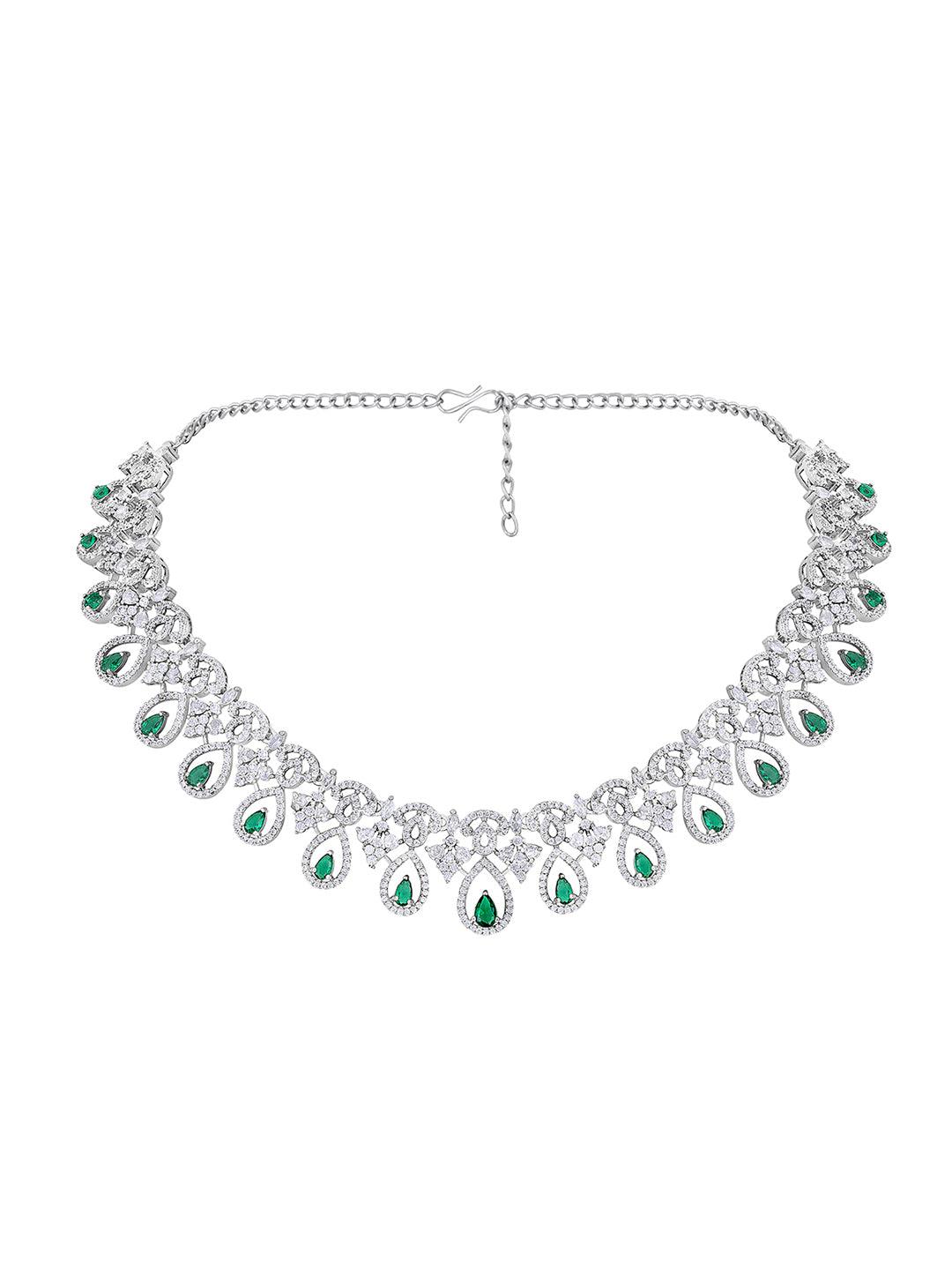 Emerald Elegance CZ Set - ASMITTA Jewellery