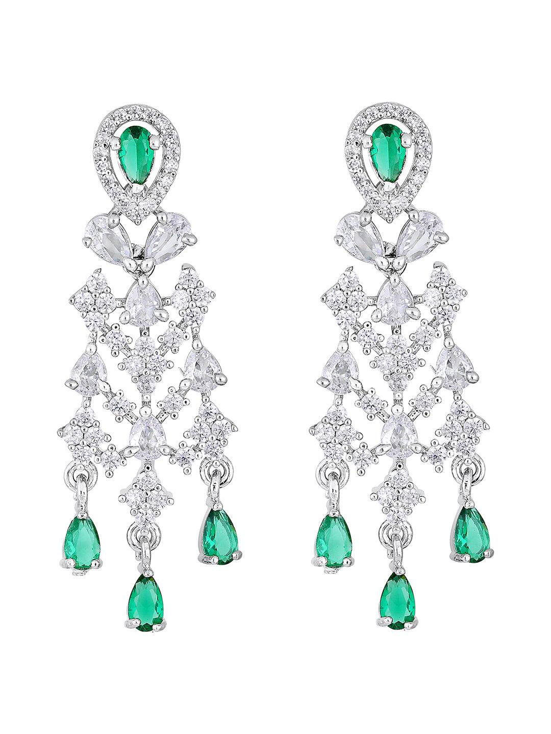 Emerald Elegance CZ Set - ASMITTA Jewellery