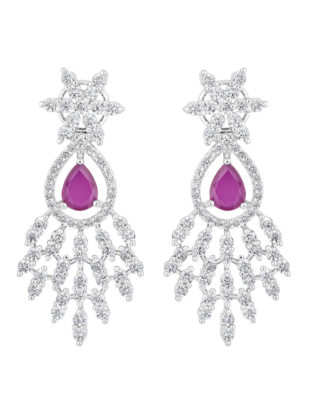 Pink & White Elegance: CZ Stone Choker Set - ASMITTA Jewellery