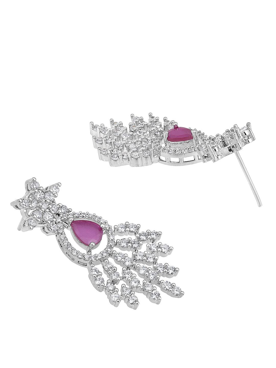 Pink & White Elegance: CZ Stone Choker Set - ASMITTA Jewellery