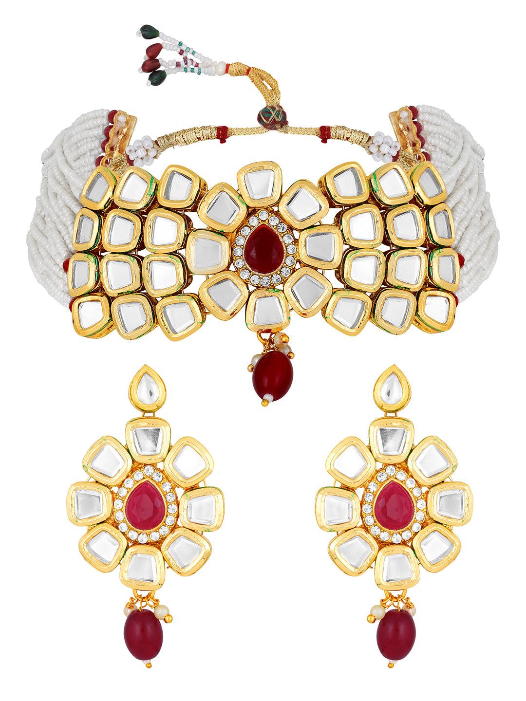 Kundan Grace Choker Set - ASMITTA Jewellery