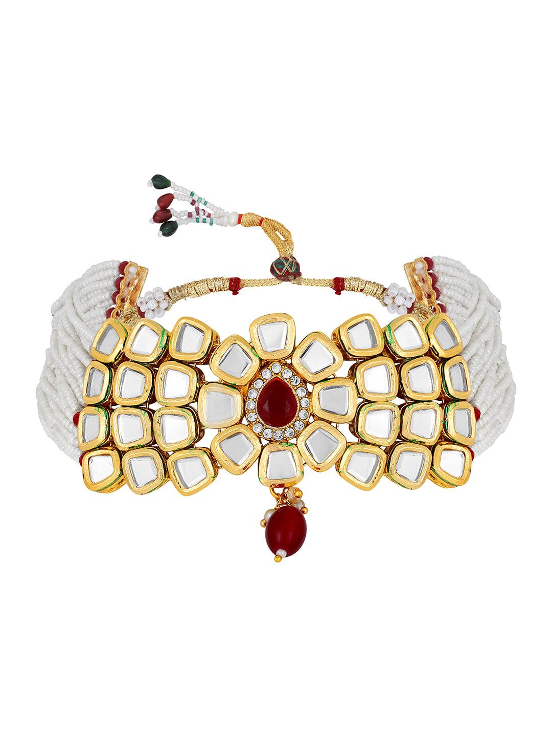 Kundan Grace Choker Set - ASMITTA Jewellery