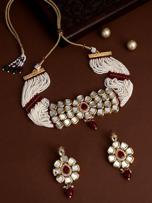 Kundan Grace Choker Set - ASMITTA Jewellery
