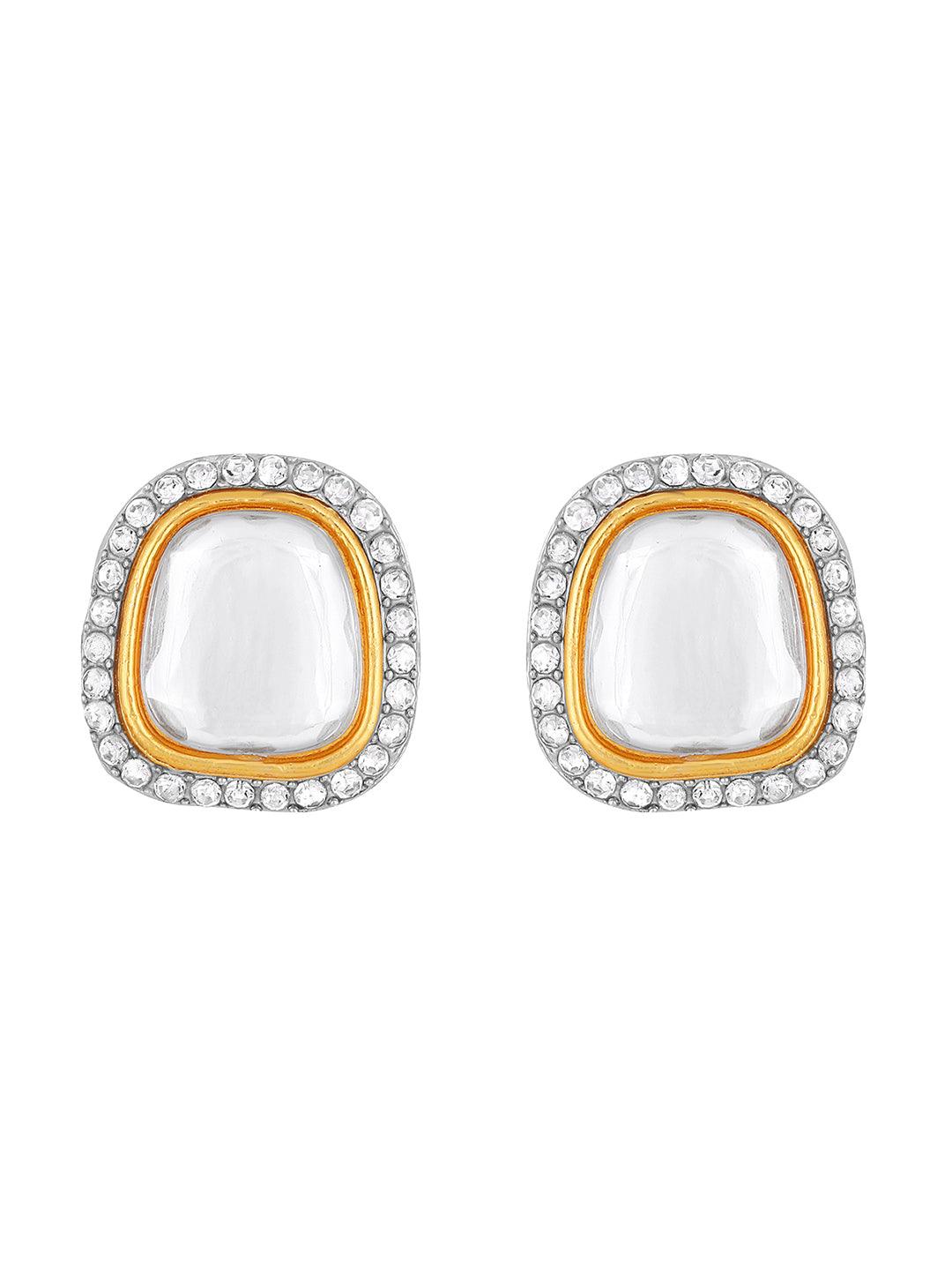 Elegant Fusion: Two-Tone Pearl Indowestern Choker Set - ASMITTA Jewellery