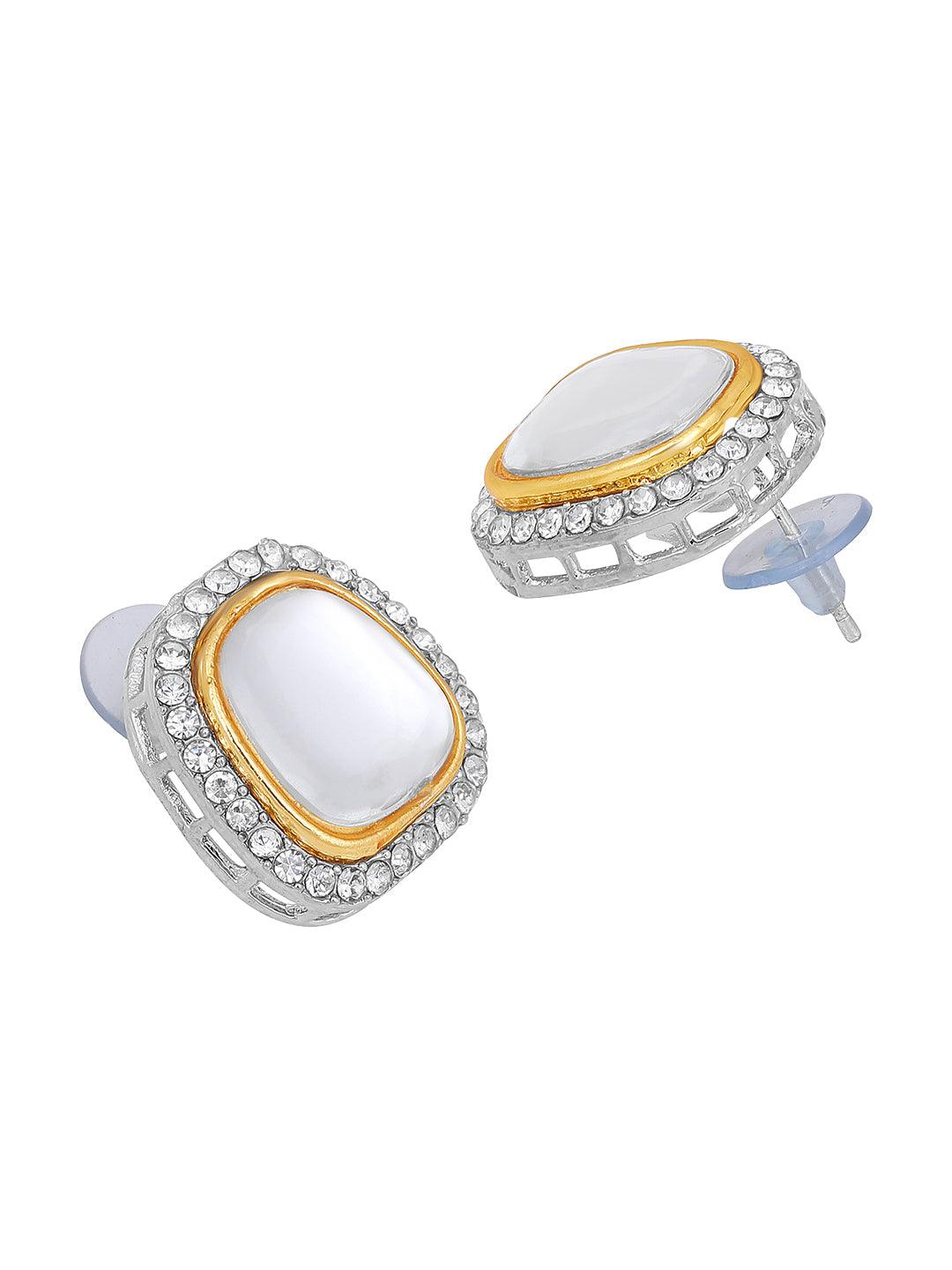 Elegant Fusion: Two-Tone Pearl Indowestern Choker Set - ASMITTA Jewellery