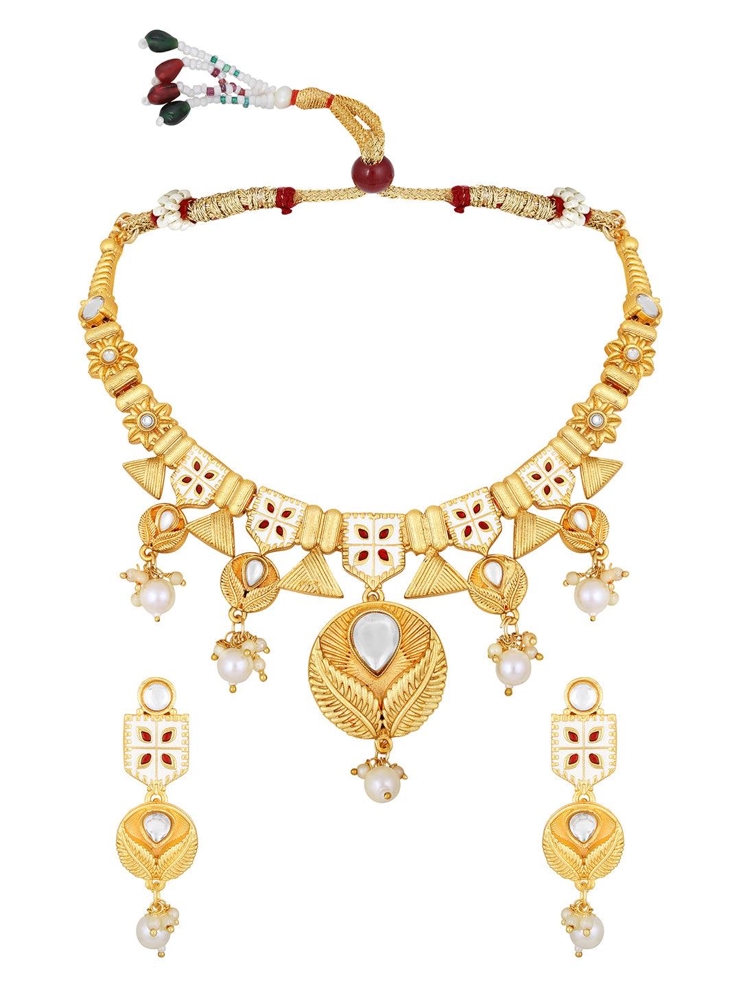 Timeless Meenakari Choker Set - ASMITTA Jewellery