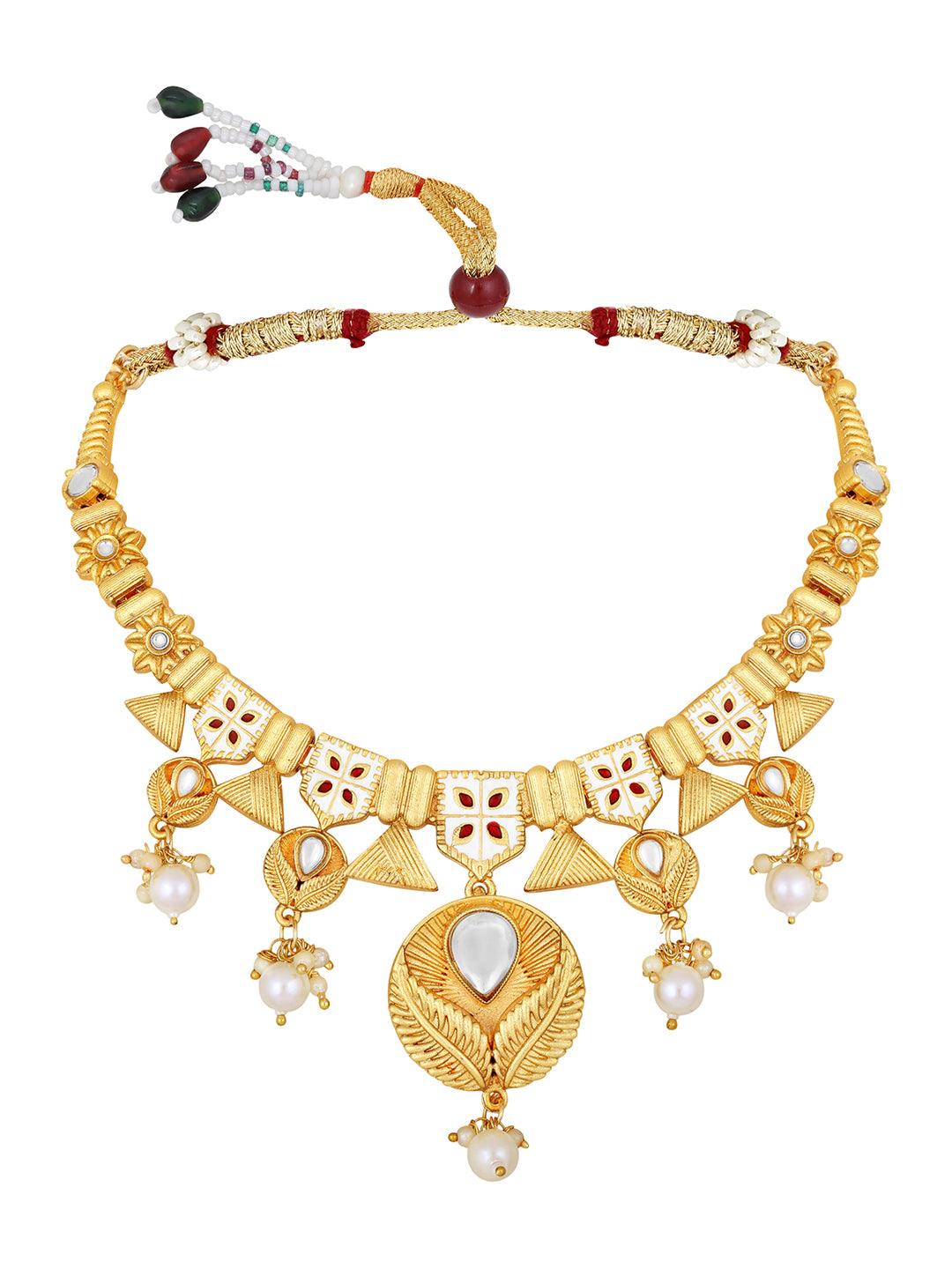 Timeless Meenakari Choker Set - ASMITTA Jewellery