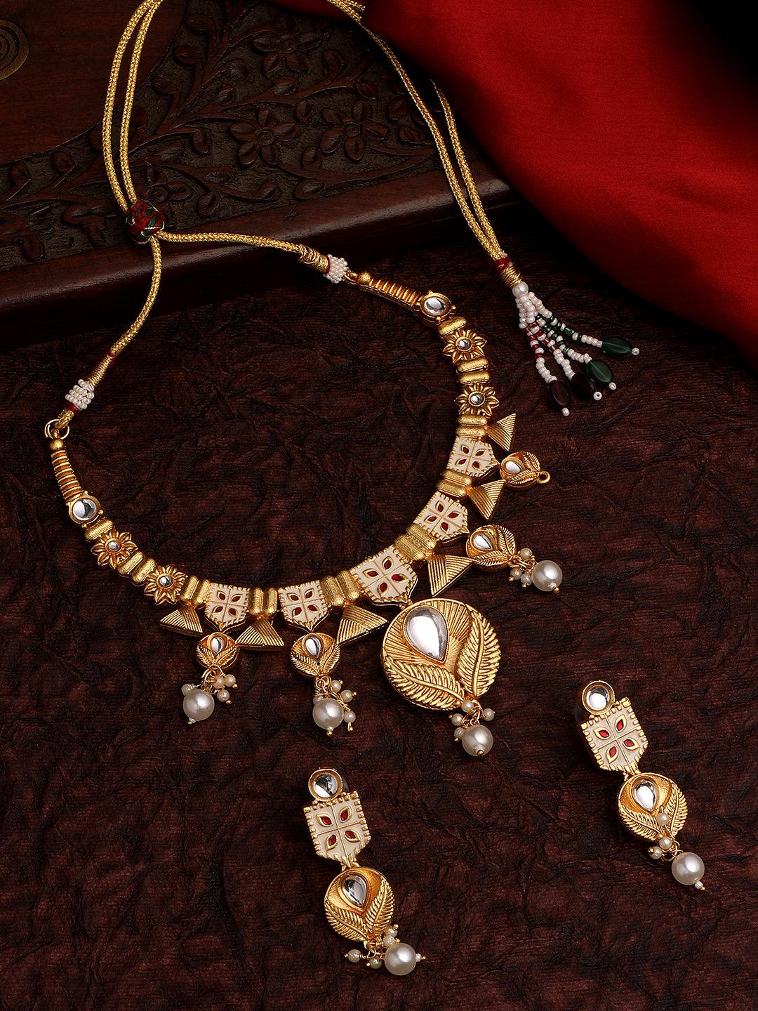 Timeless Meenakari Choker Set - ASMITTA Jewellery