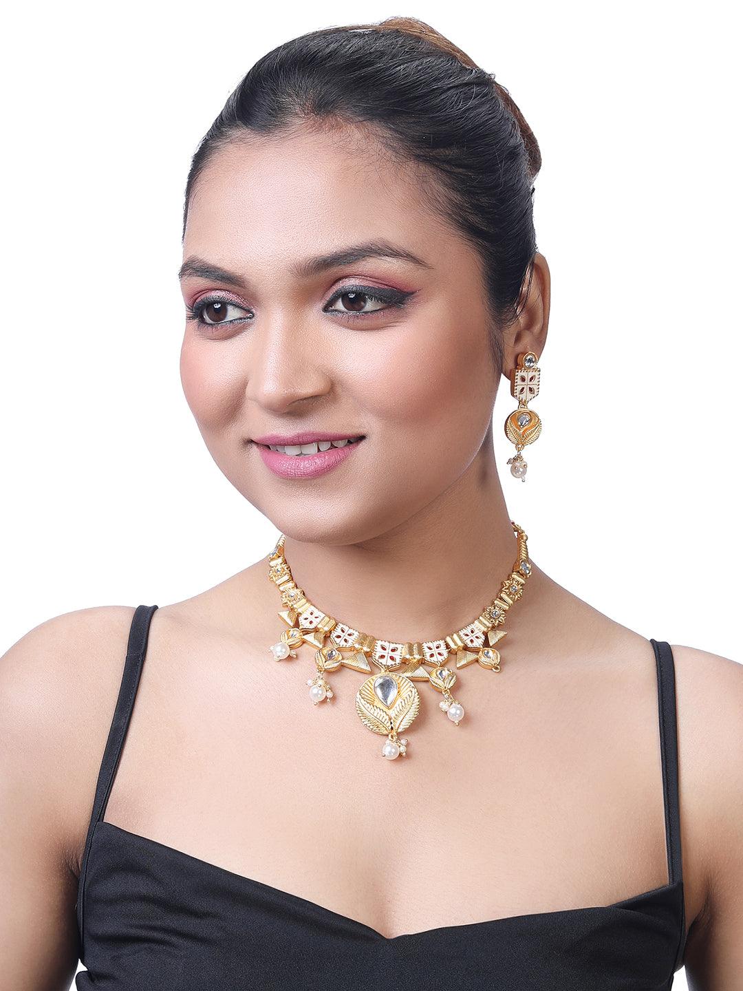 Timeless Meenakari Choker Set - ASMITTA Jewellery