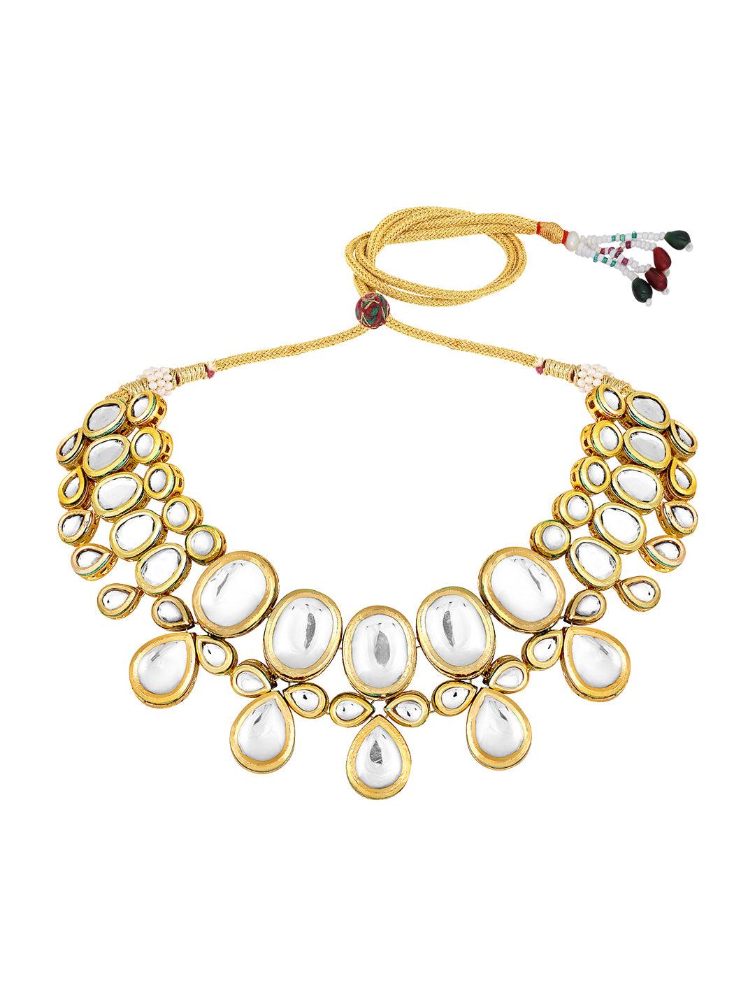 Kundan Regal Choker Set - ASMITTA Jewellery