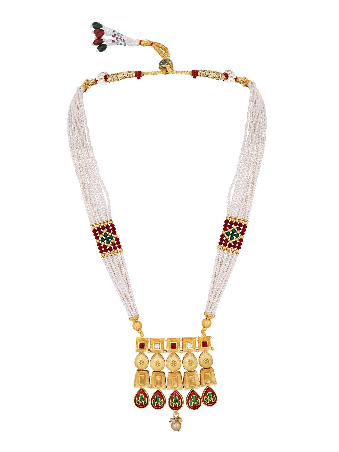 Regal Meenakari Long Jewellery Set - ASMITTA Jewellery