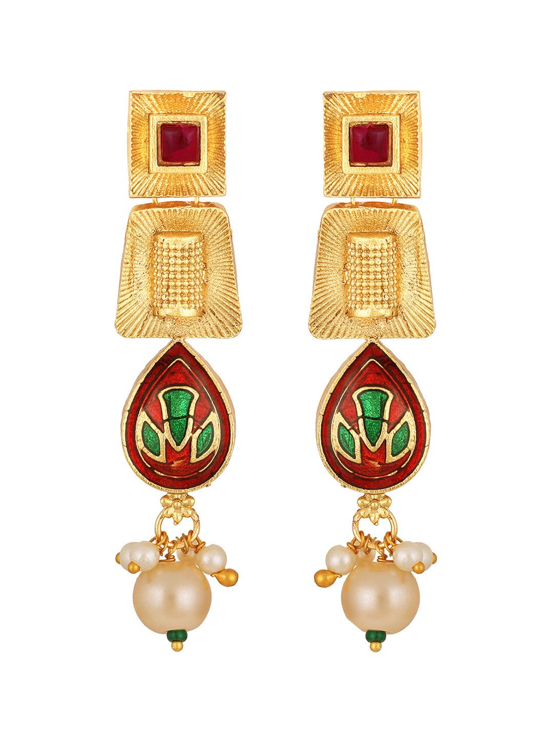 Regal Meenakari Long Jewellery Set - ASMITTA Jewellery