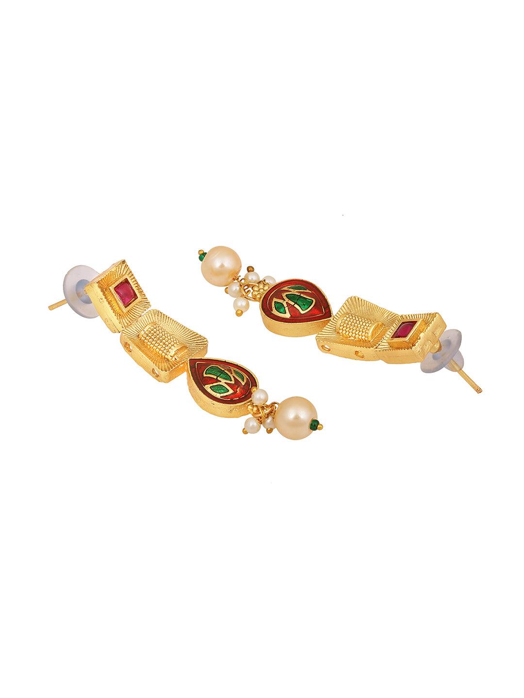 Regal Meenakari Long Jewellery Set - ASMITTA Jewellery