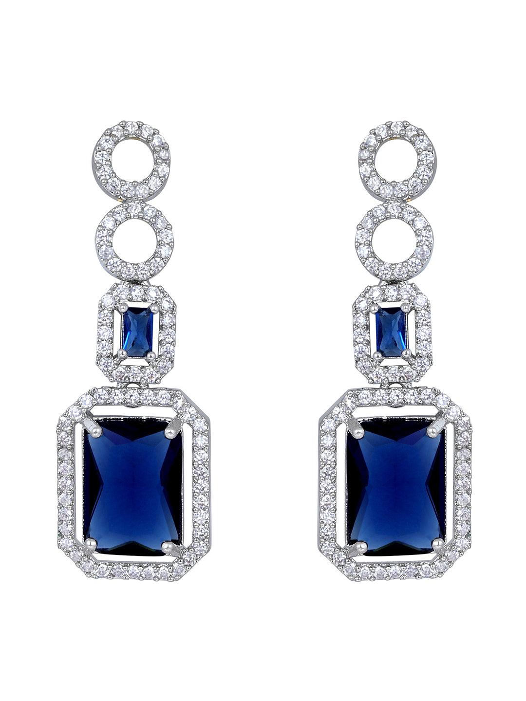 Oceanic Elegance: Rhodium-Plated Choker & Earring Set - ASMITTA Jewellery