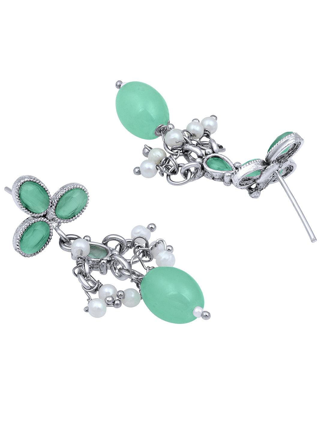 Aqua Elegance Choker Set - ASMITTA Jewellery