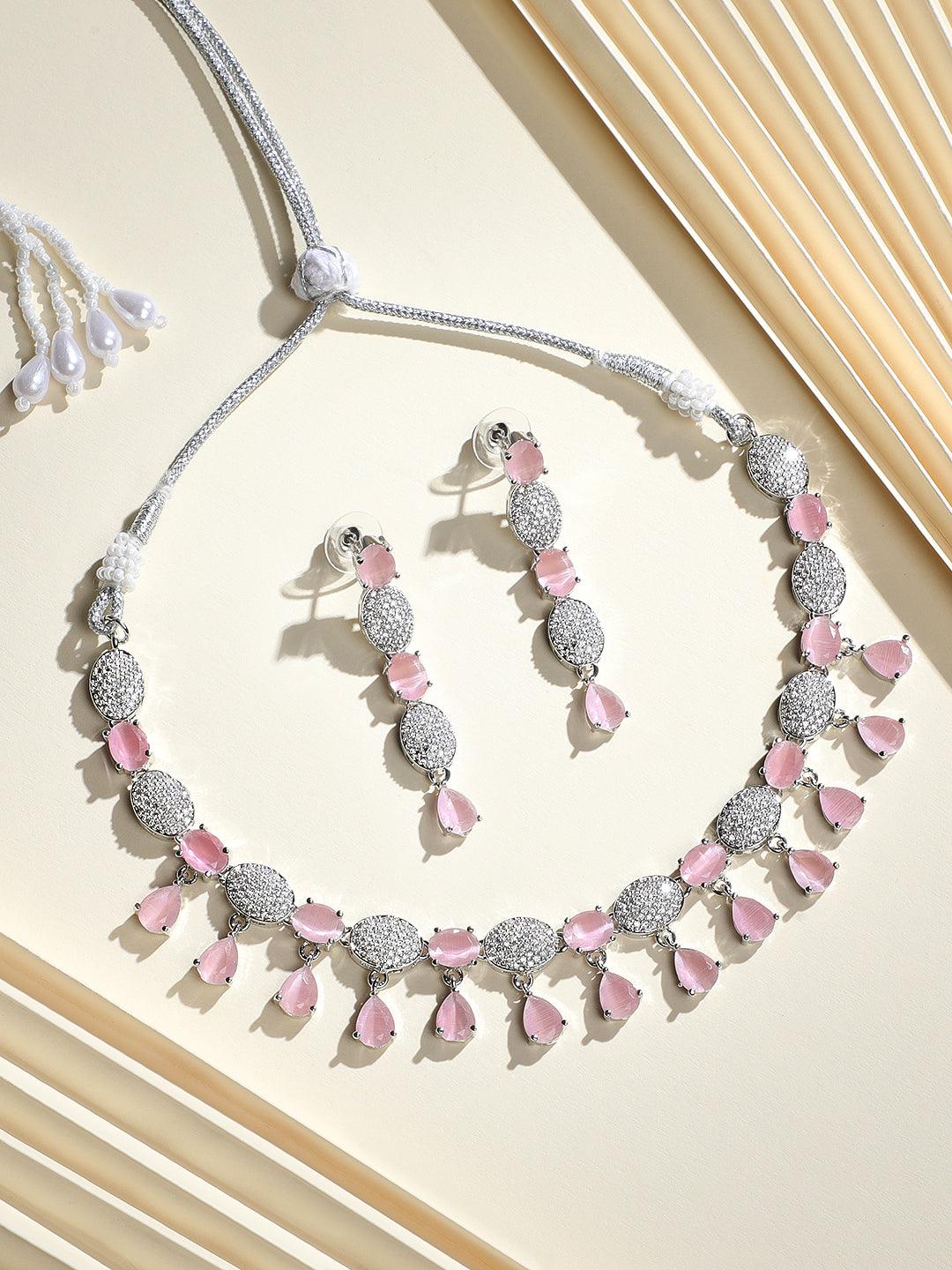 Blush & Sparkle Choker Set - ASMITTA Jewellery