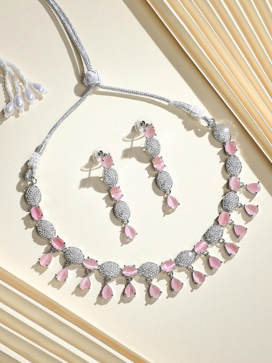 Blush & Sparkle Choker Set - ASMITTA Jewellery