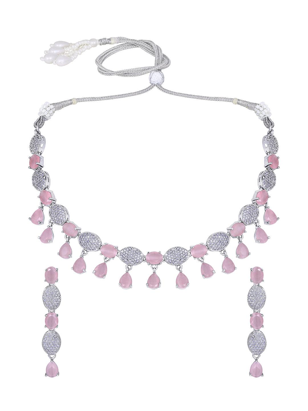 Blush & Sparkle Choker Set - ASMITTA Jewellery
