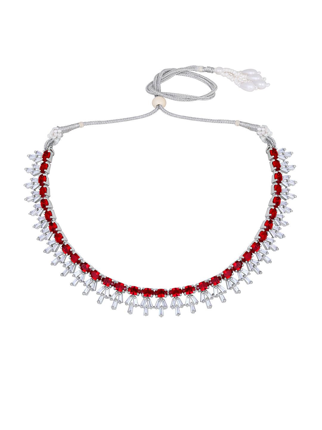 Ruby Radiance Choker Set - ASMITTA Jewellery