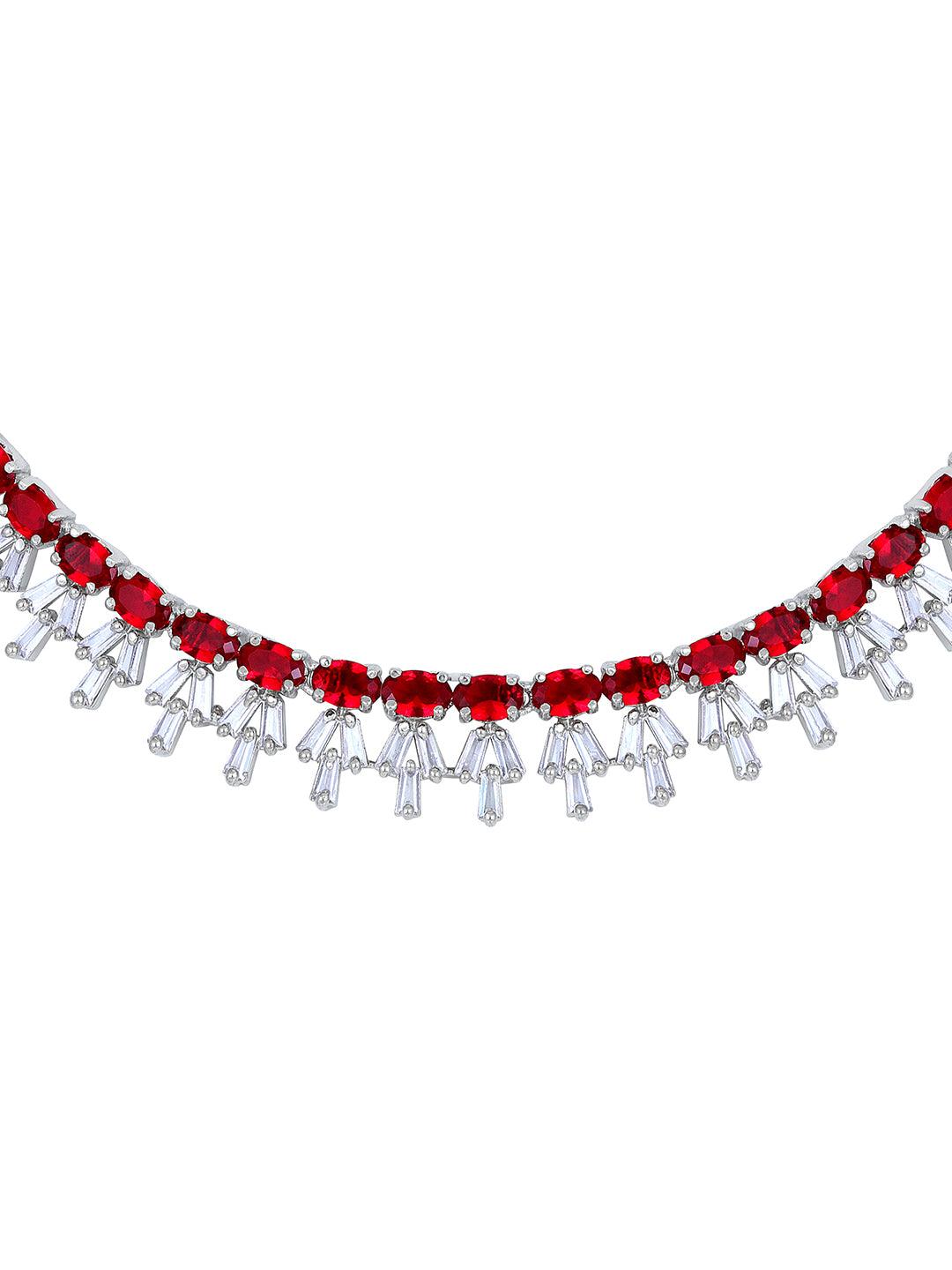 Ruby Radiance Choker Set - ASMITTA Jewellery