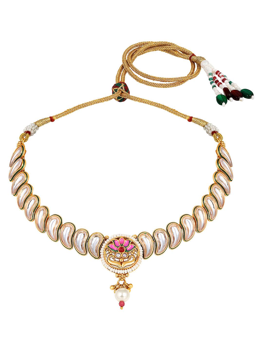 Meenakari Charm Choker Set - ASMITTA Jewellery