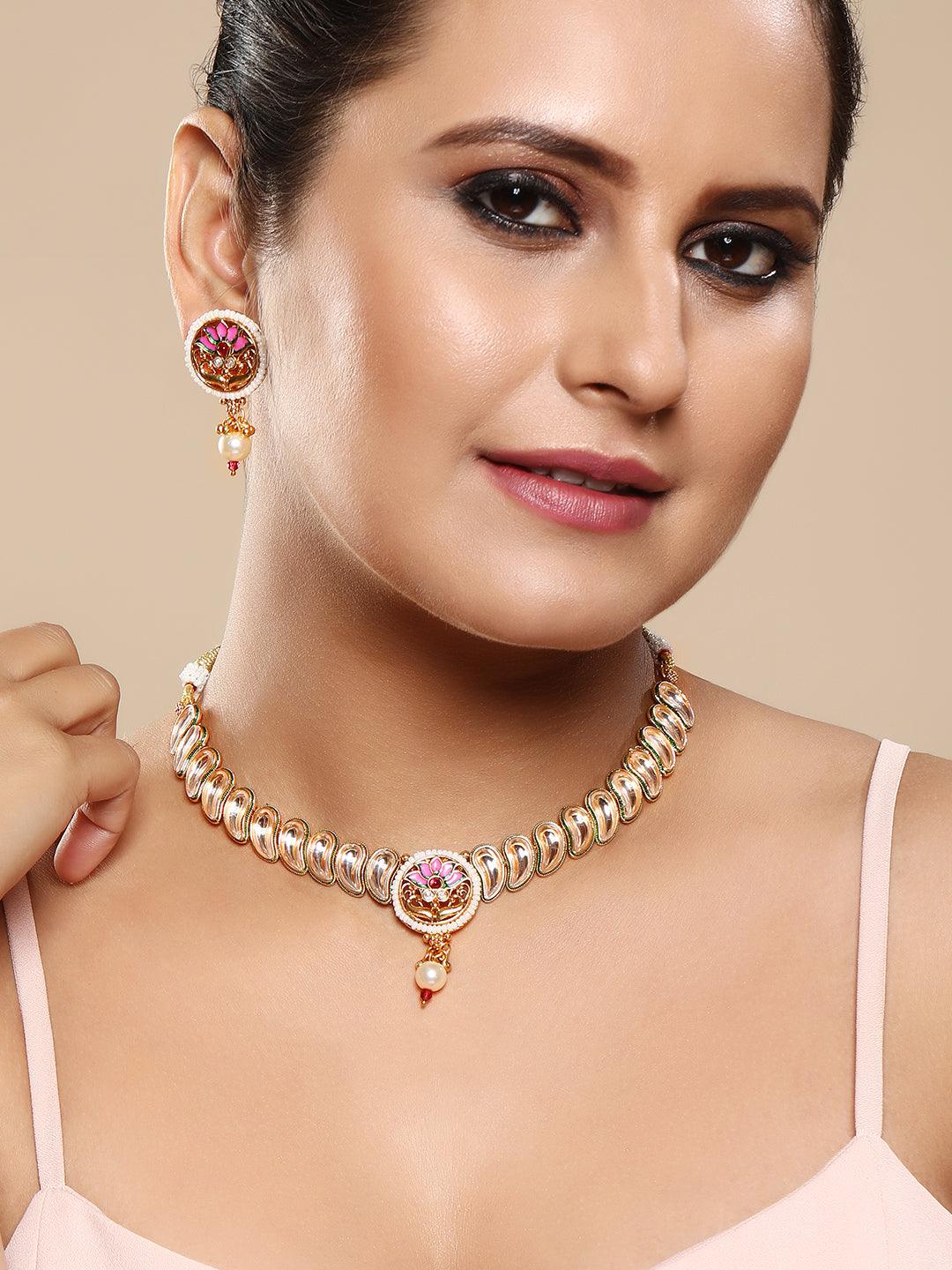 Meenakari Charm Choker Set - ASMITTA Jewellery