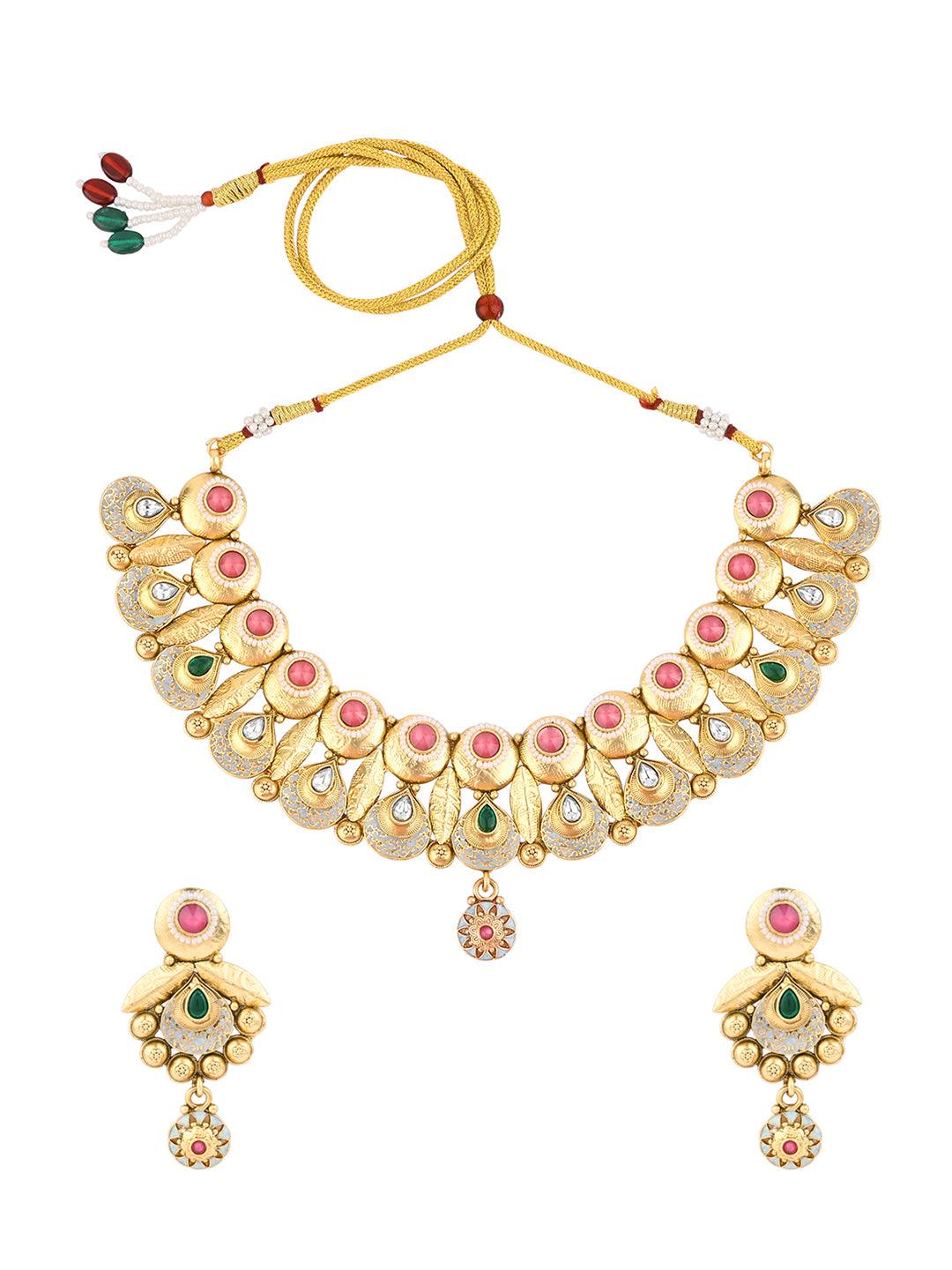 Meenakari Luxe Choker Set - ASMITTA Jewellery