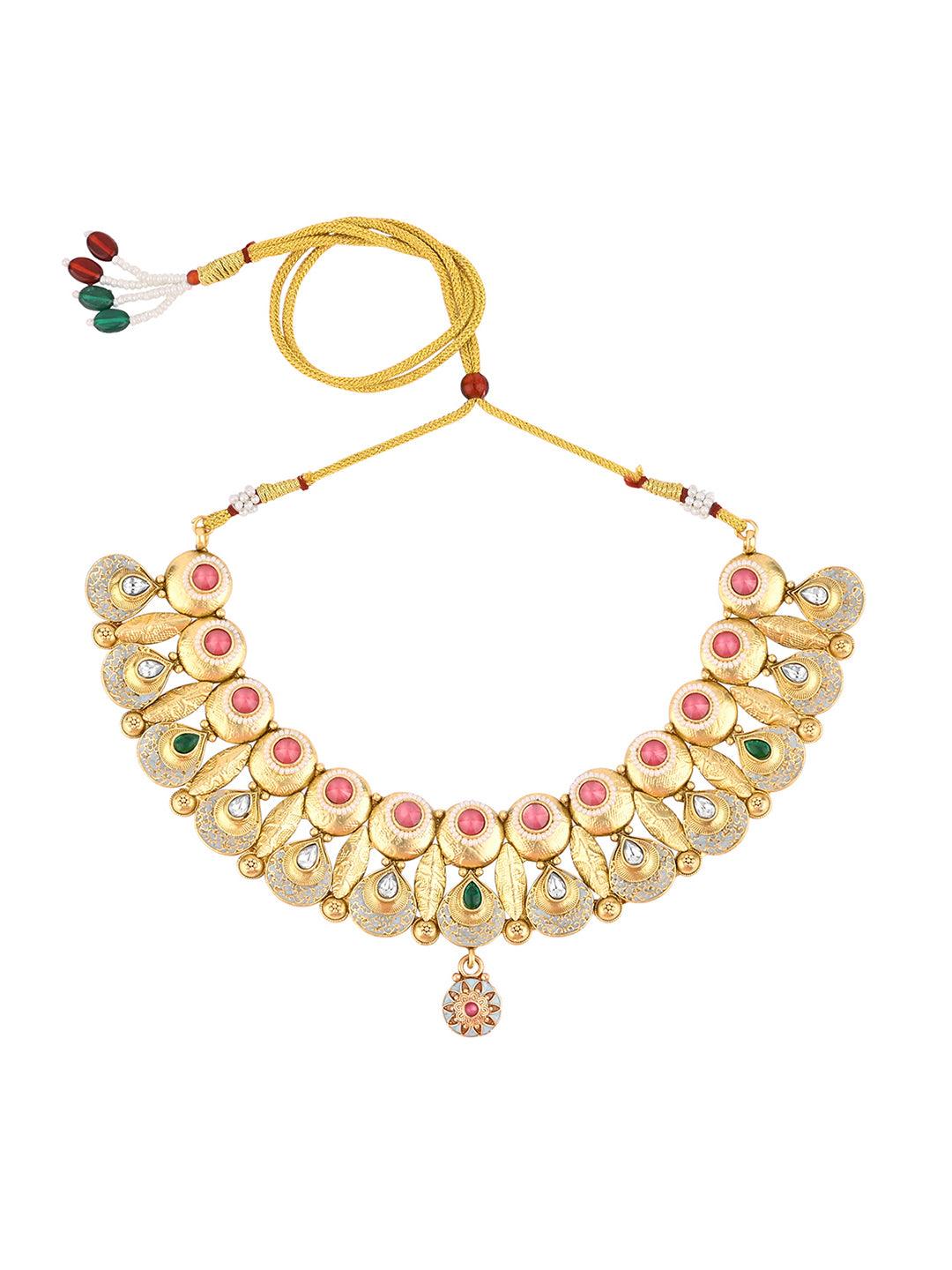 Meenakari Luxe Choker Set - ASMITTA Jewellery