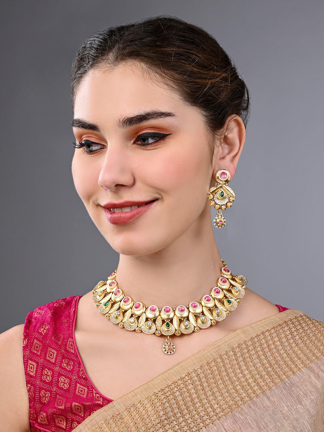 Meenakari Luxe Choker Set - ASMITTA Jewellery