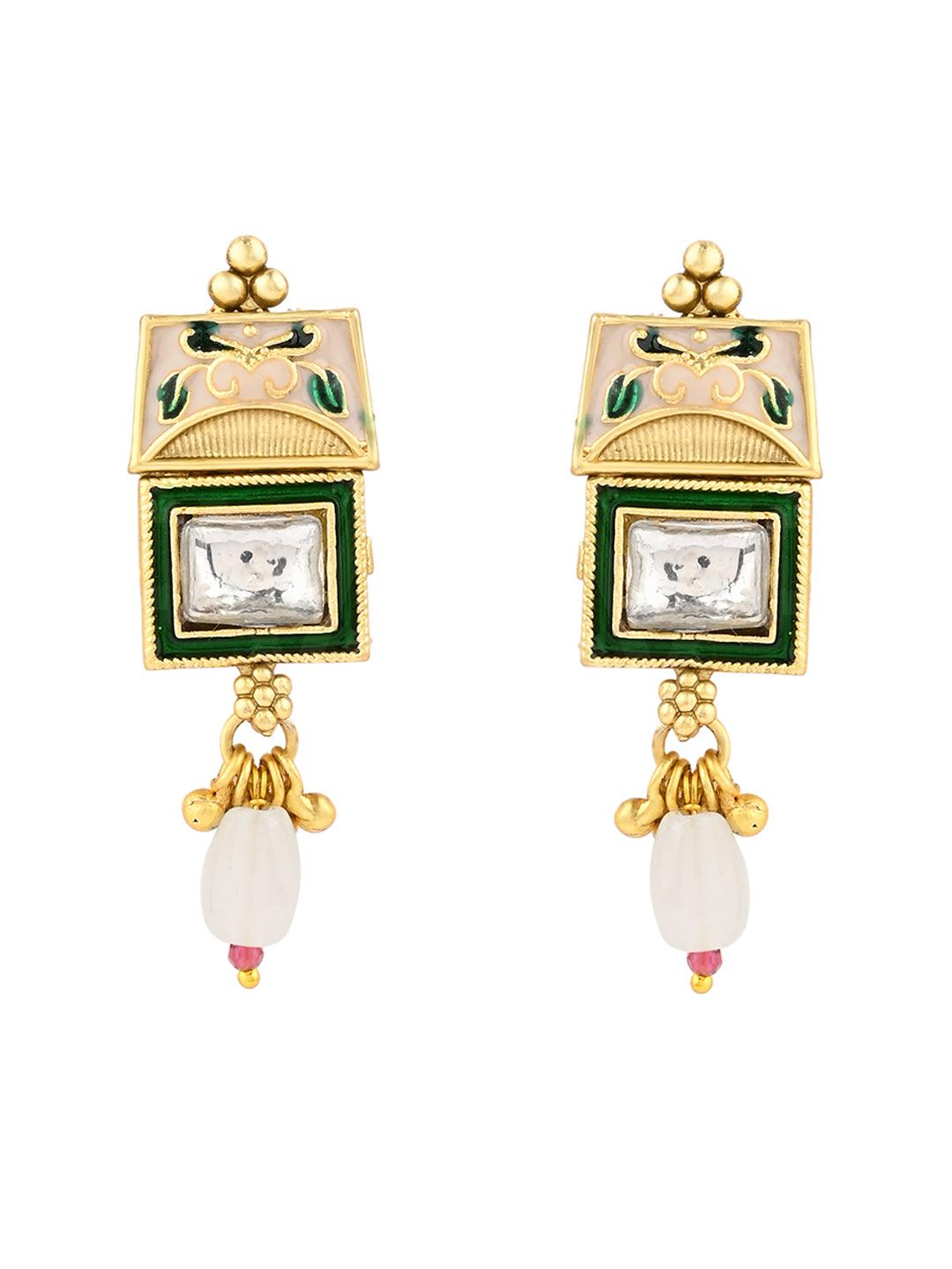 Regal Peacock Kundan Choker Set - ASMITTA Jewellery