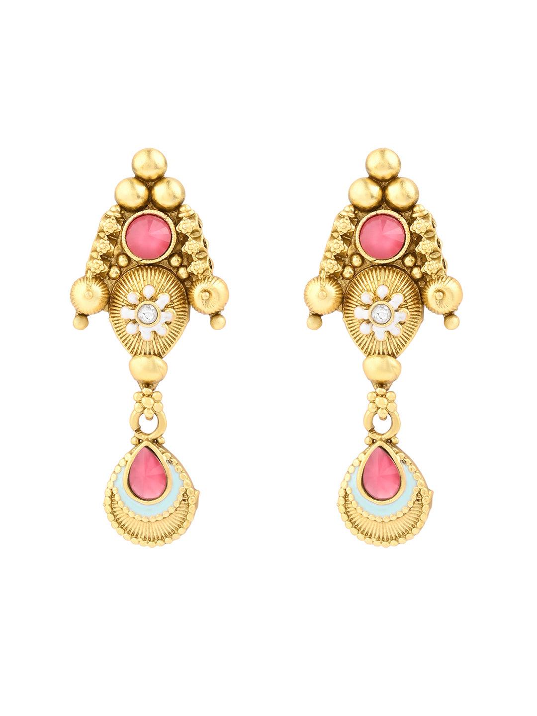 Regal Kundan Meenakari Choker Set - ASMITTA Jewellery