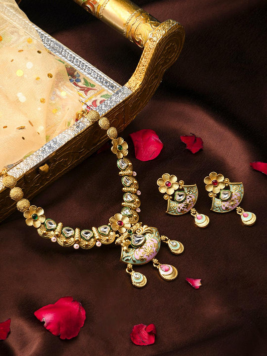 Majestic Kundan Choker Set - ASMITTA Jewellery