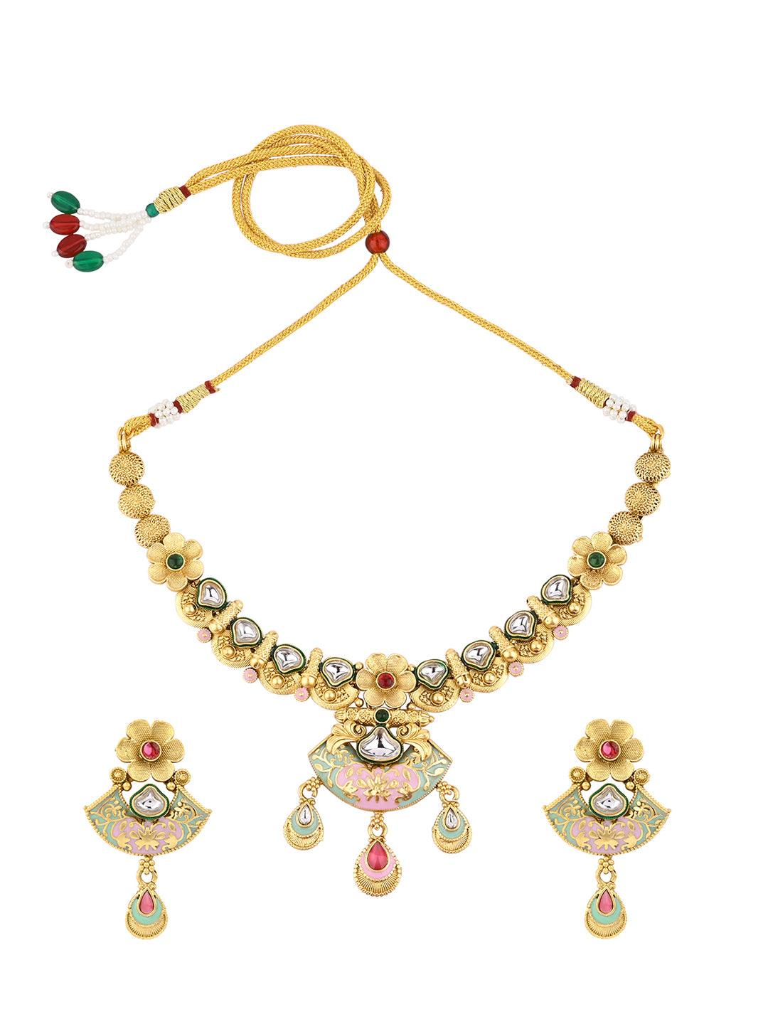 Majestic Kundan Choker Set - ASMITTA Jewellery