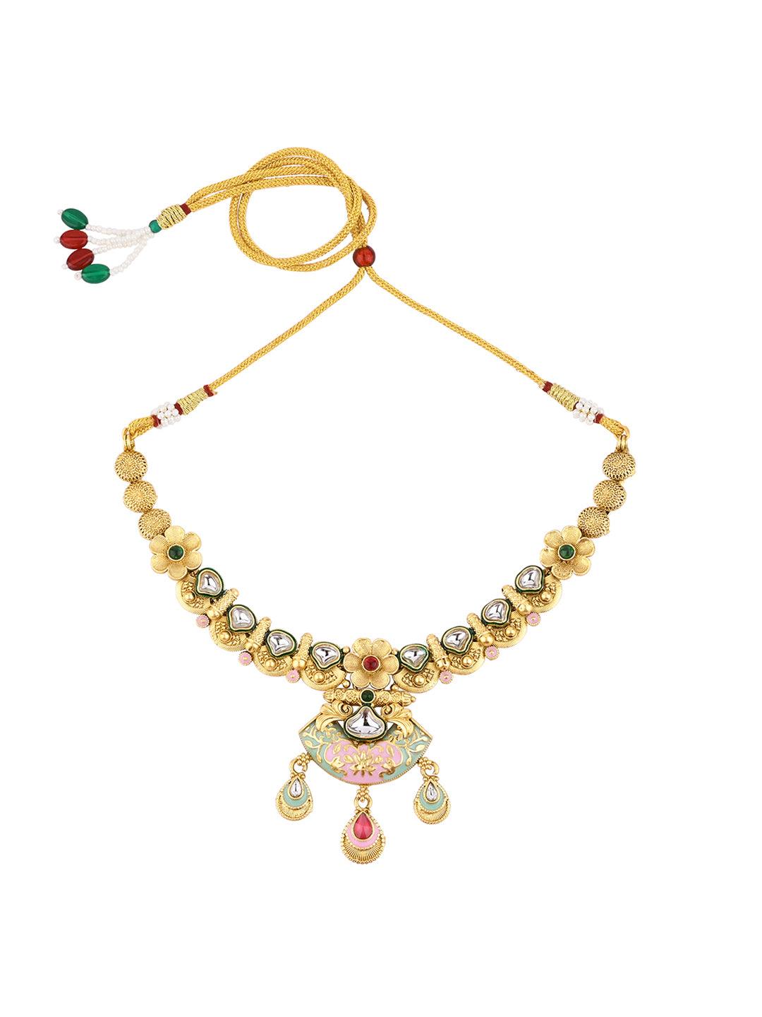 Majestic Kundan Choker Set - ASMITTA Jewellery