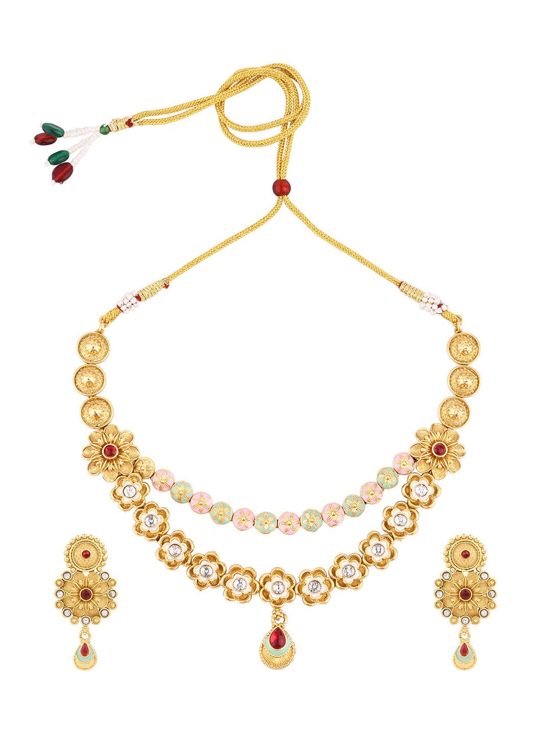 Kundan Radiance Choker Set - ASMITTA Jewellery