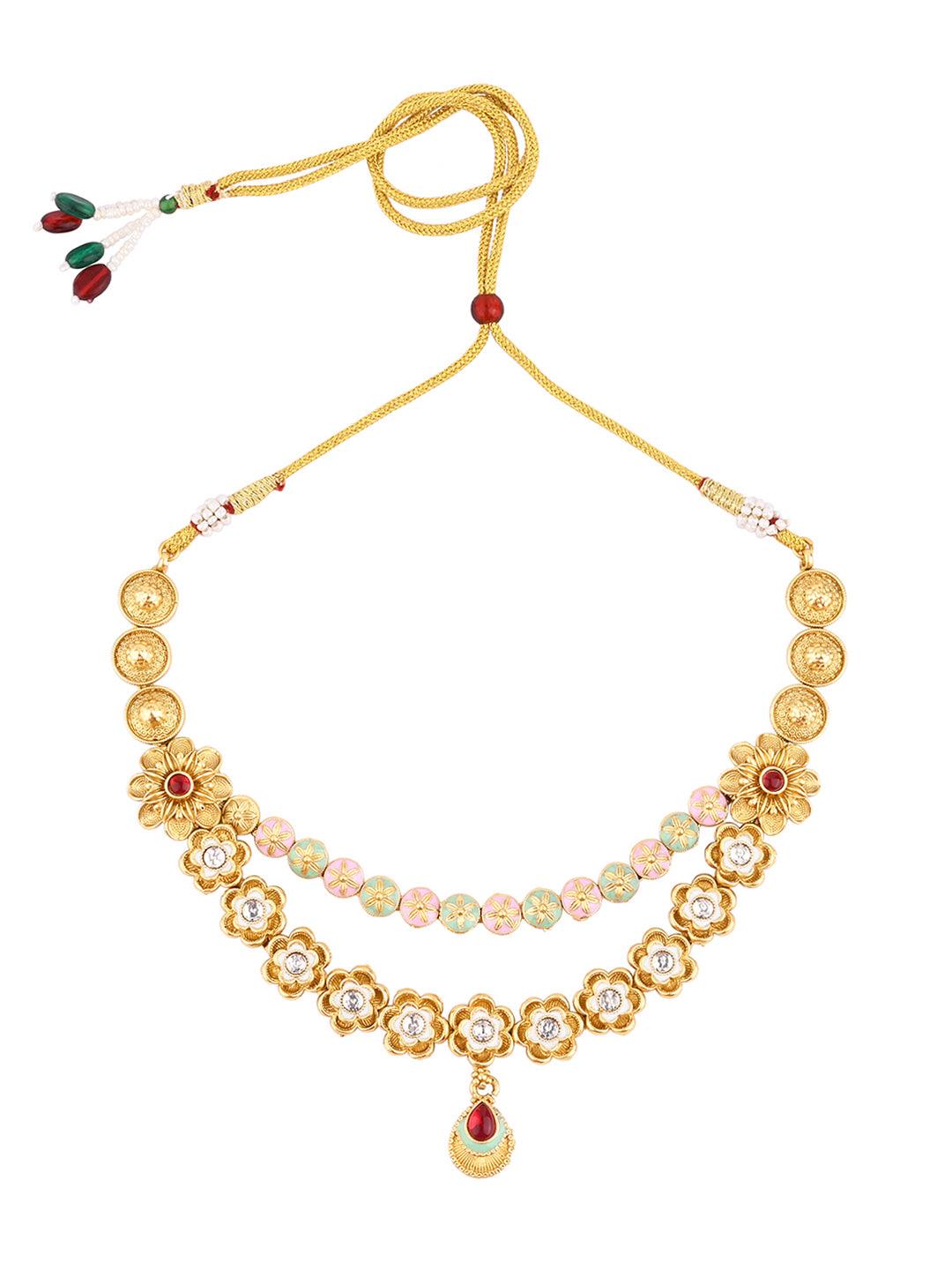 Kundan Radiance Choker Set - ASMITTA Jewellery
