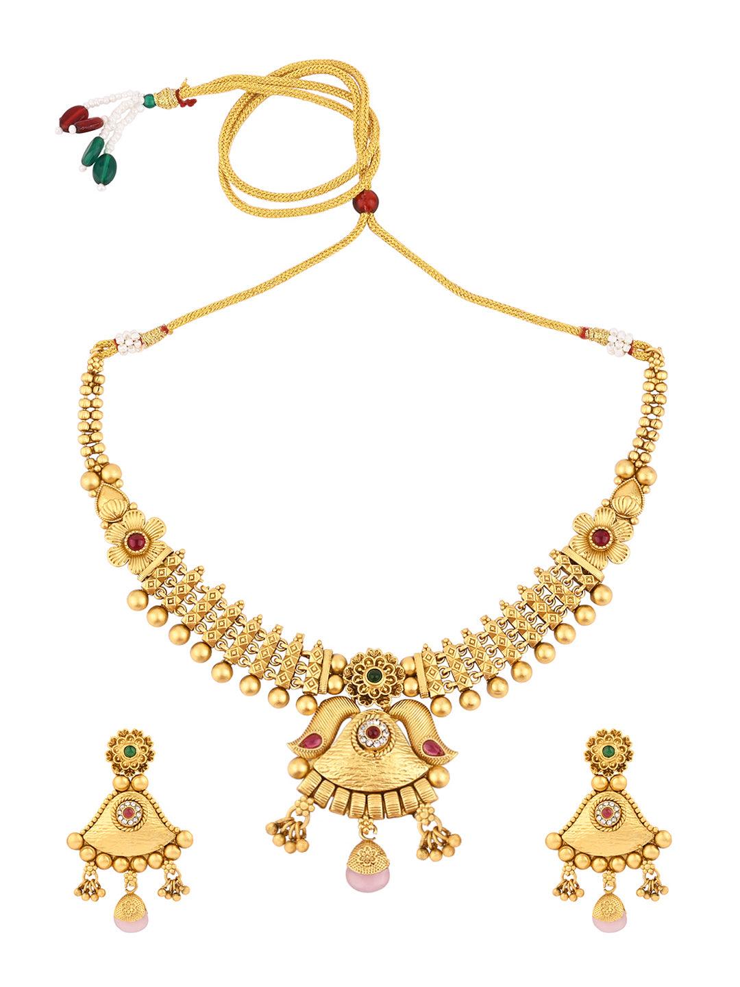 Regal Kundan Choker Set - ASMITTA Jewellery