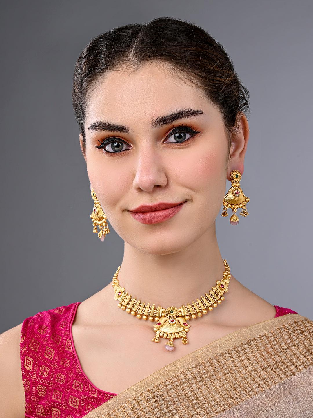 Regal Kundan Choker Set - ASMITTA Jewellery